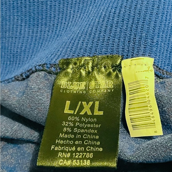 Blue Star Grey and Blue Workout Bra and Legging Set Womens Size L/XL - Picture 3 of 3